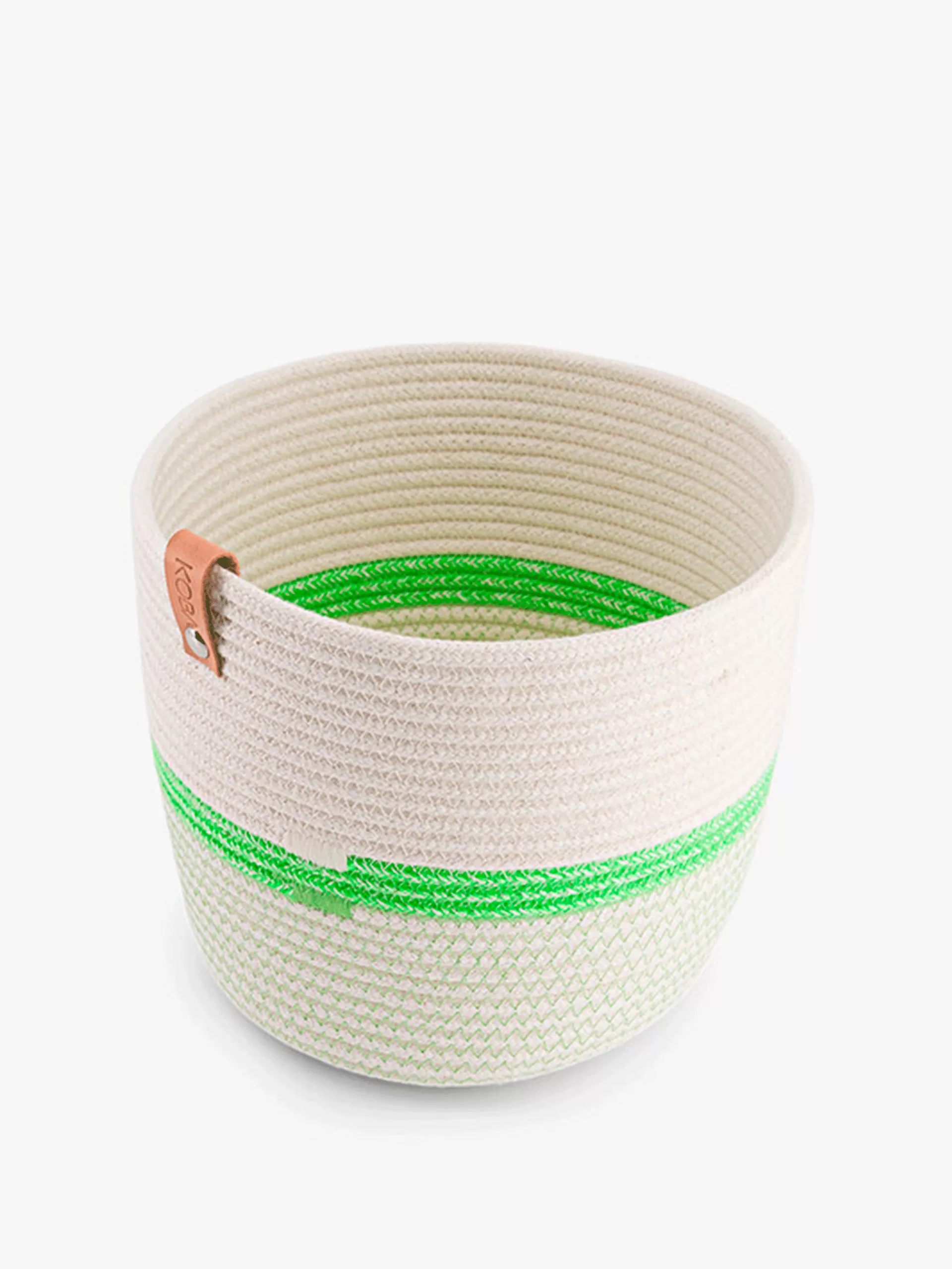 Cache Pot M Vert Coton Recycle<BENSIMON Store