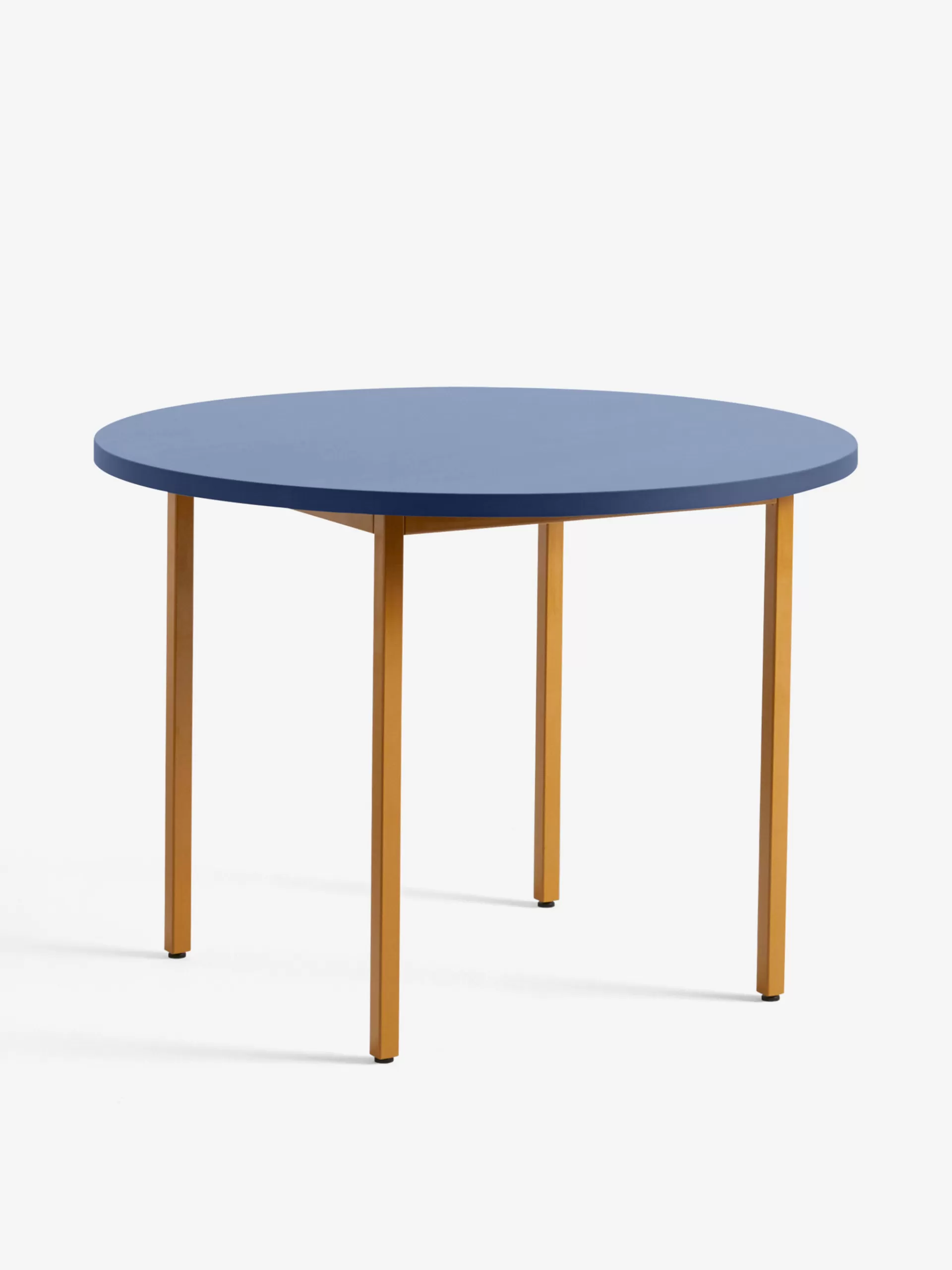 Table Bicolore Bleu Pied Ocre D105<BENSIMON Outlet